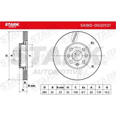 Bremsscheibe Stark SKBD-0020121 SKBD-0020121 - foto 5