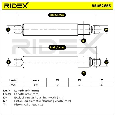 Stoßdämpfer RIDEX 854S2655 854S2655 - foto 5