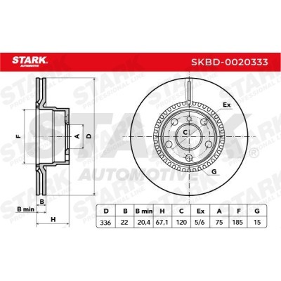 Bremsscheibe Stark SKBD-0020333 SKBD-0020333 - foto 6