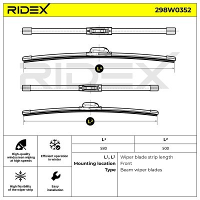 Wischblatt RIDEX 298W0352 298W0352 - foto 6