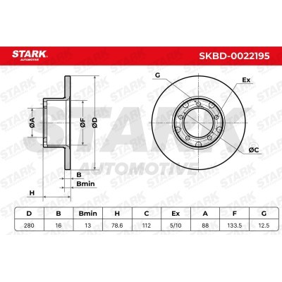 Bremsscheibe Stark SKBD-0022195 SKBD-0022195 - foto 6