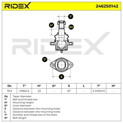 Traggelenk RIDEX 2462S0142 2462S0142 - foto 6