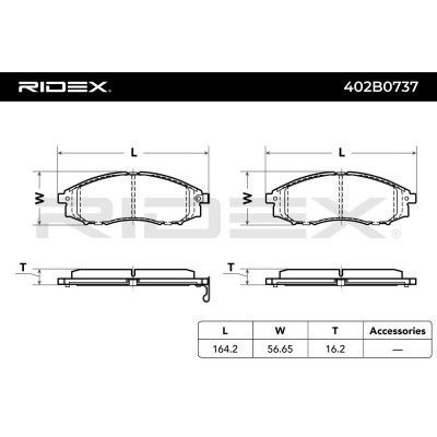 Bremsbeläge Satz RIDEX 402B0737 402B0737 - foto 4