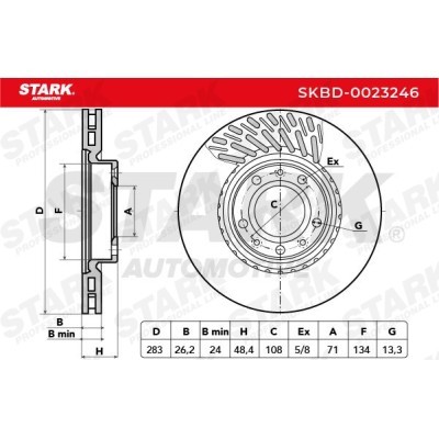 Bremsscheibe Stark SKBD-0023246 SKBD-0023246 - foto 5