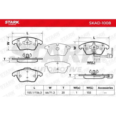 Bremsbeläge Satz Stark SKAD-1008 SKAD-1008 - foto 3