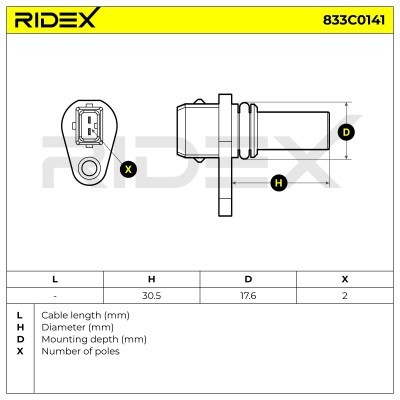 Impulsgeber, Kurbelwelle RIDEX 833C0141 833C0141 - foto 5