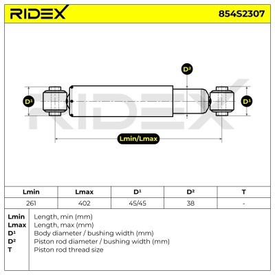 Stoßdämpfer RIDEX 854S2307 854S2307 - foto 6
