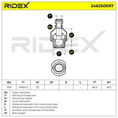 Traggelenk RIDEX 2462S0097 2462S0097 - foto 7