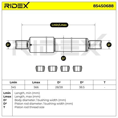 Stoßdämpfer RIDEX 854S0688 854S0688 - foto 7