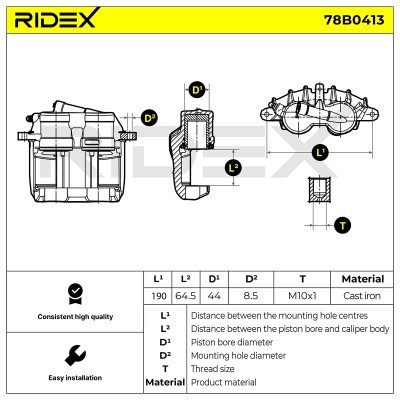 Bremssattel RIDEX 78B0413 78B0413 - foto 4