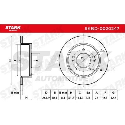 Bremsscheibe Stark SKBD-0020247 SKBD-0020247 - foto 4