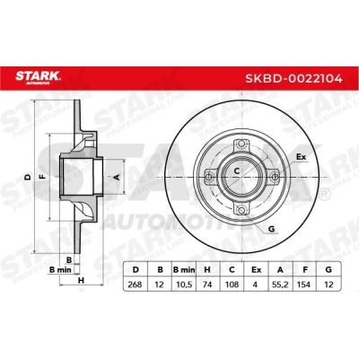 Bremsscheibe Stark SKBD-0022104 SKBD-0022104 - foto 4