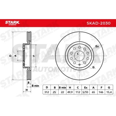Bremsscheibe Stark SKAD-2030 SKAD-2030 - foto 7
