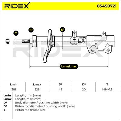 Stoßdämpfer RIDEX 854S0721 854S0721 - foto 6