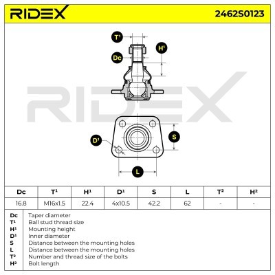 Traggelenk RIDEX 2462S0123 2462S0123 - foto 6