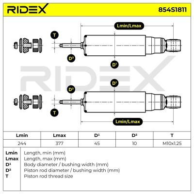 Stoßdämpfer RIDEX 854S1811 854S1811 - foto 4