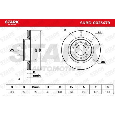 Bremsscheibe Stark SKBD-0023479 SKBD-0023479 - foto 4