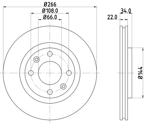 Bremsscheibe HELLA 8DD 355 108-351 8DD 355 108-351 - foto 4