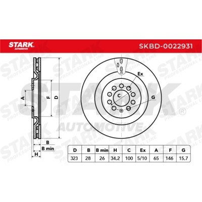 Bremsscheibe Stark SKBD-0022931 SKBD-0022931 - foto 5