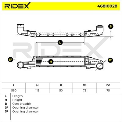 Ladeluftkühler RIDEX 468I0028 468I0028 - foto 5