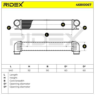 Ladeluftkühler RIDEX 468I0067 468I0067 - foto 6