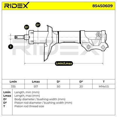 Stoßdämpfer RIDEX 854S0609 854S0609 - foto 5