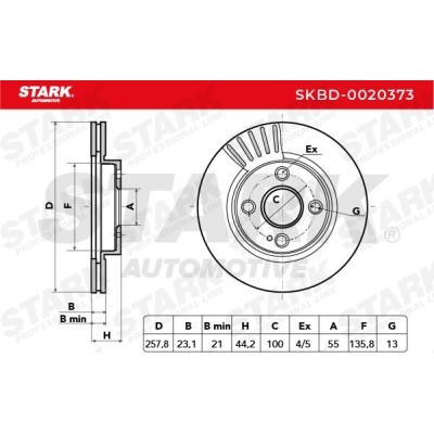 Bremsscheibe Stark SKBD-0020373 SKBD-0020373 - foto 5
