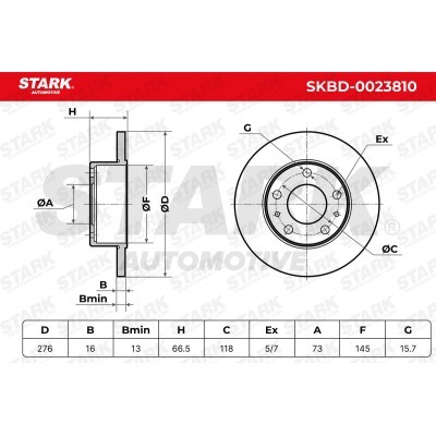 Bremsscheibe Stark SKBD-0023810 SKBD-0023810 - foto 7