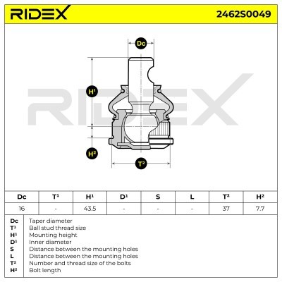 Traggelenk RIDEX 2462S0049 2462S0049 - foto 6