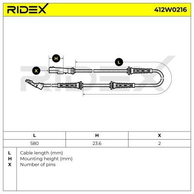 ABS Sensor RIDEX 412W0216 412W0216 - foto 6