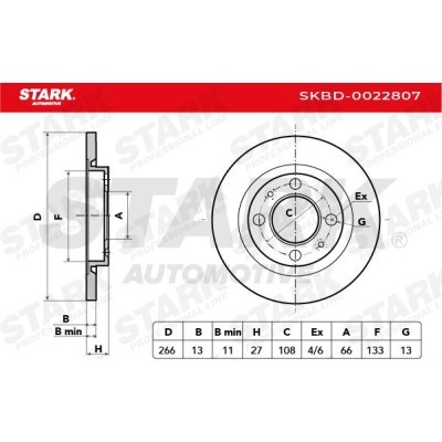 Bremsscheibe Stark SKBD-0022807 SKBD-0022807 - foto 4