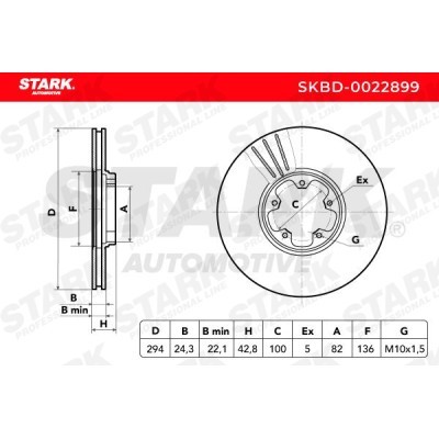 Bremsscheibe Stark SKBD-0022899 SKBD-0022899 - foto 5