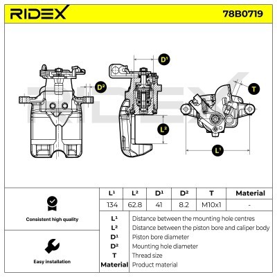 Bremssattel RIDEX 78B0719 78B0719 - foto 6