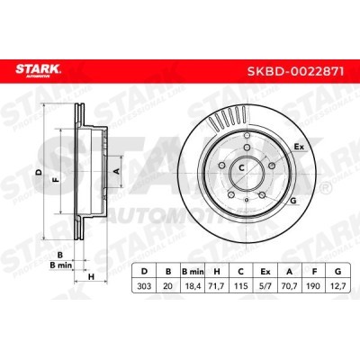 Bremsscheibe Stark SKBD-0022871 SKBD-0022871 - foto 3