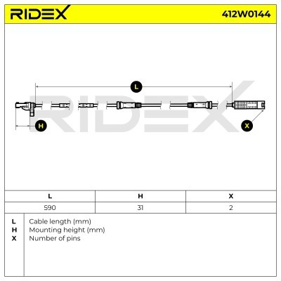 ABS Sensor RIDEX 412W0144 412W0144 - foto 4
