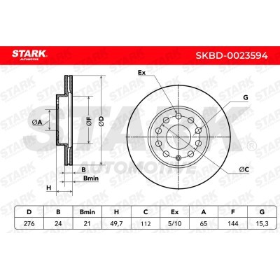 Bremsscheibe Stark SKBD-0023594 SKBD-0023594 - foto 5