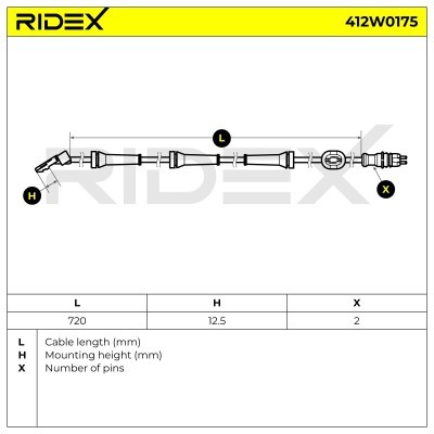 ABS Sensor RIDEX 412W0175 412W0175 - foto 7