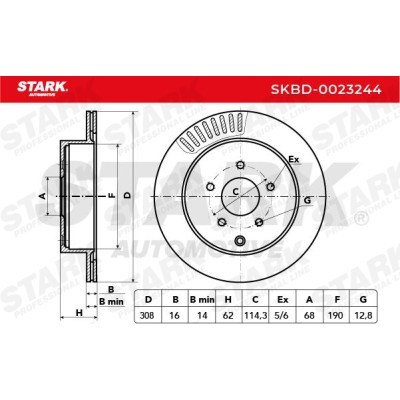 Bremsscheibe Stark SKBD-0023244 SKBD-0023244 - foto 5