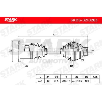 Antriebswelle Stark SKDS-0210283 SKDS-0210283 - foto 6
