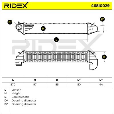 Ladeluftkühler RIDEX 468I0029 468I0029 - foto 6