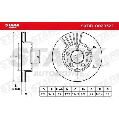 Bremsscheibe Stark SKBD-0020322 SKBD-0020322 - foto 5