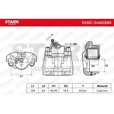 Bremssattel Stark SKBC-0460280 SKBC-0460280 - foto 5