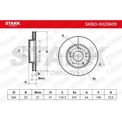 Bremsscheibe Stark SKBD-0023609 SKBD-0023609 - foto 6
