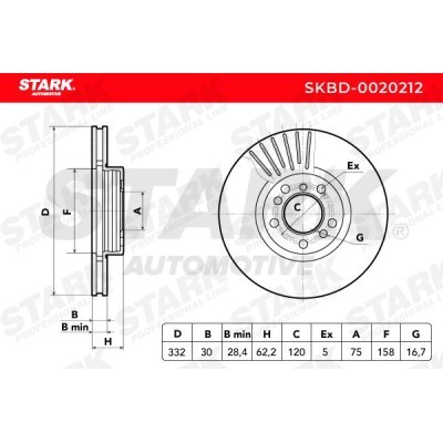Bremsscheibe Stark SKBD-0020212 SKBD-0020212 - foto 7