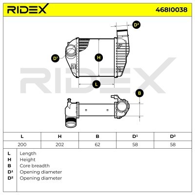 Ladeluftkühler RIDEX 468I0038 468I0038 - foto 5