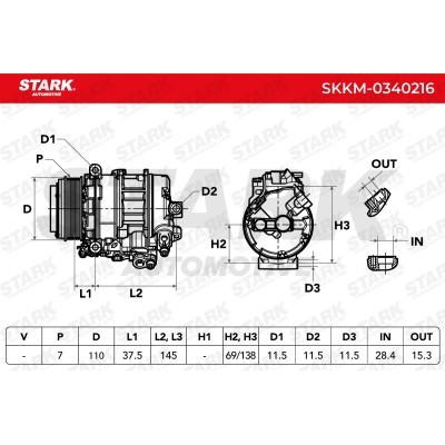 Kompressor, Klimaanlage SKKM-0340216 - foto 7