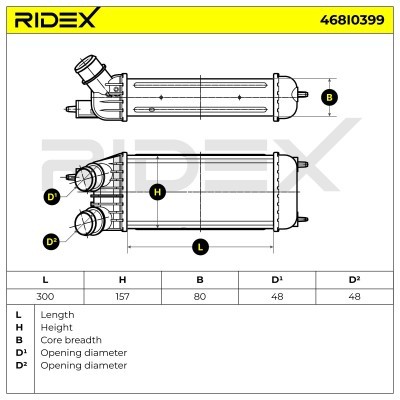 Ladeluftkühler RIDEX 468I0399 468I0399 - foto 5
