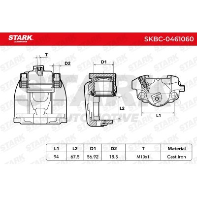 Bremssattel Stark SKBC-0461060 SKBC-0461060 - foto 6