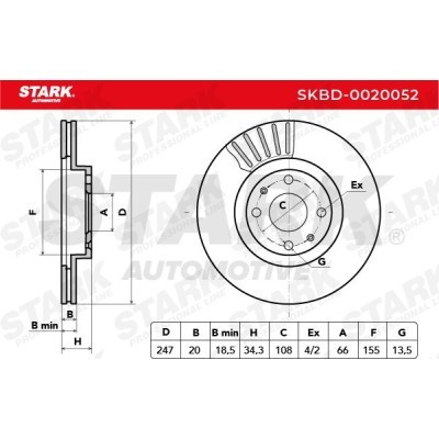 Bremsscheibe Stark SKBD-0020052 SKBD-0020052 - foto 7