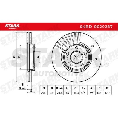 Bremsscheibe Stark SKBD-0020287 SKBD-0020287 - foto 5